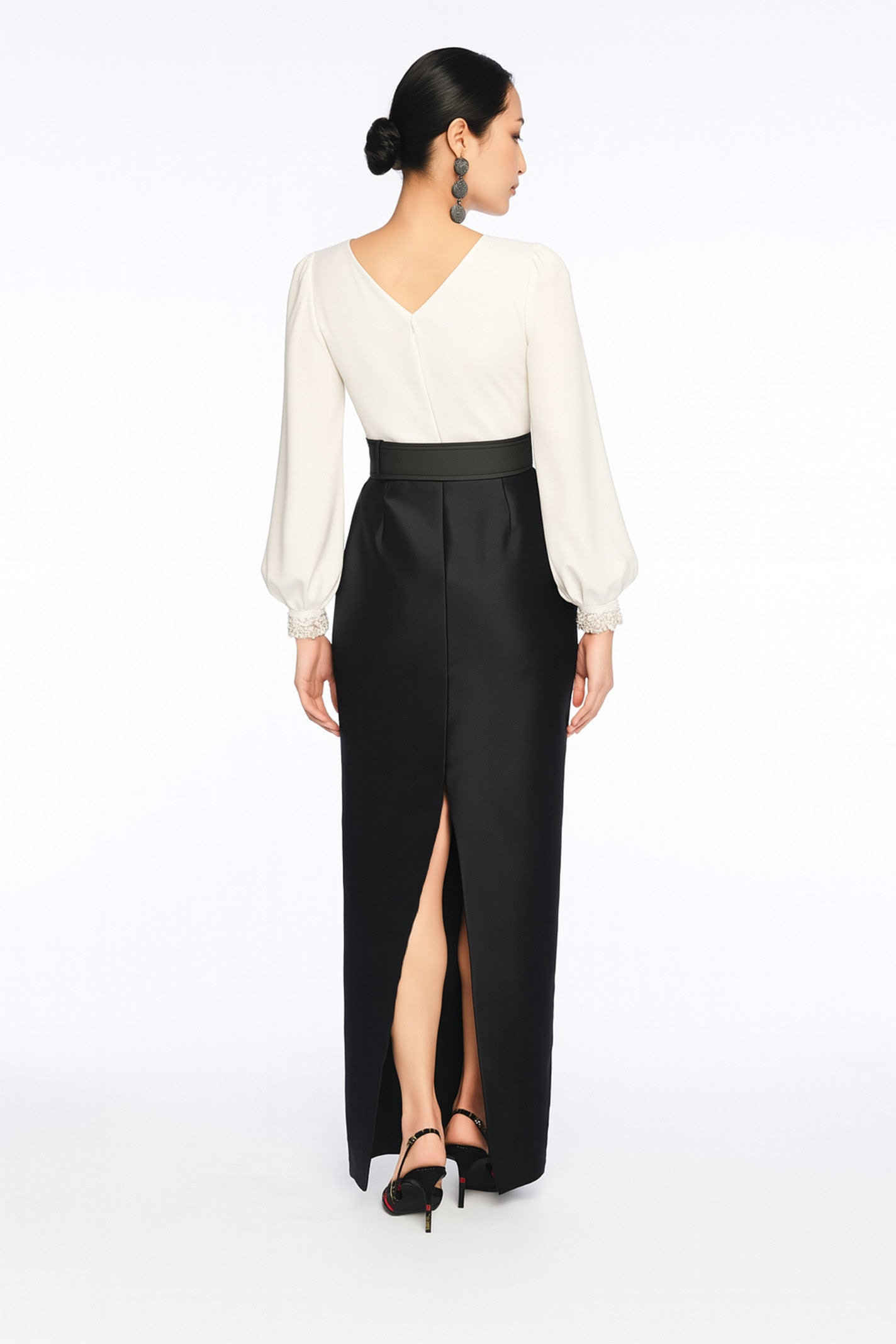 ASTOR GOWN - IVORY/BLACK - 2