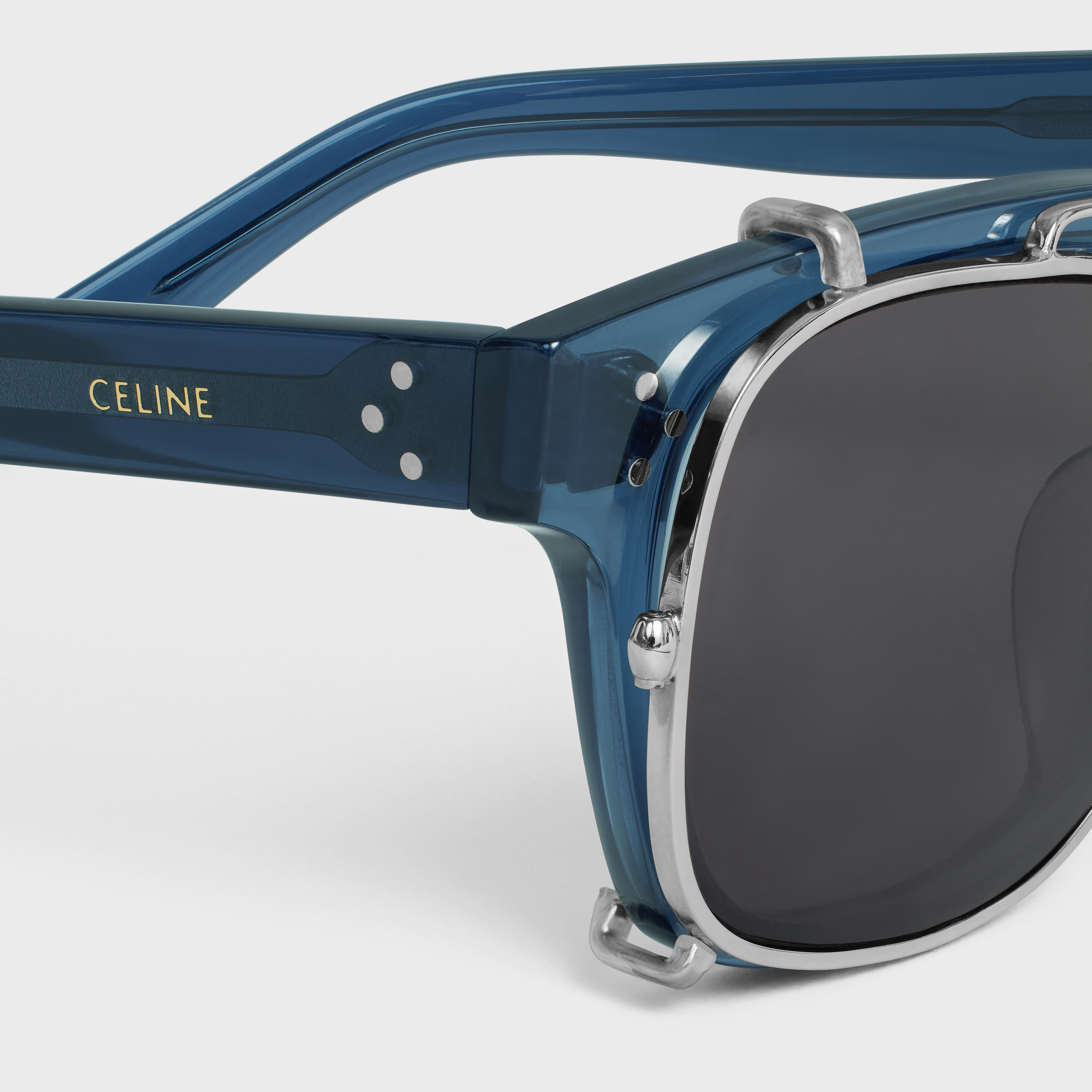 Black Frame 51 Sunglasses in Acetate with Metal - 4