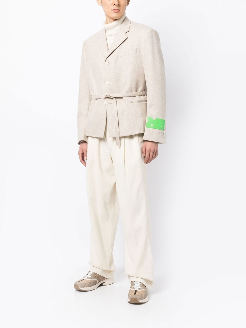 Off-White buckle-fastened single-breasted blazer outlook