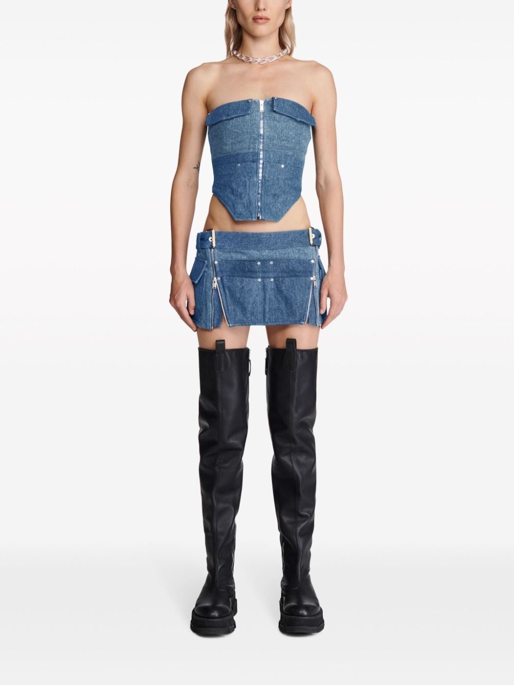 Workwear denim corset top - 3