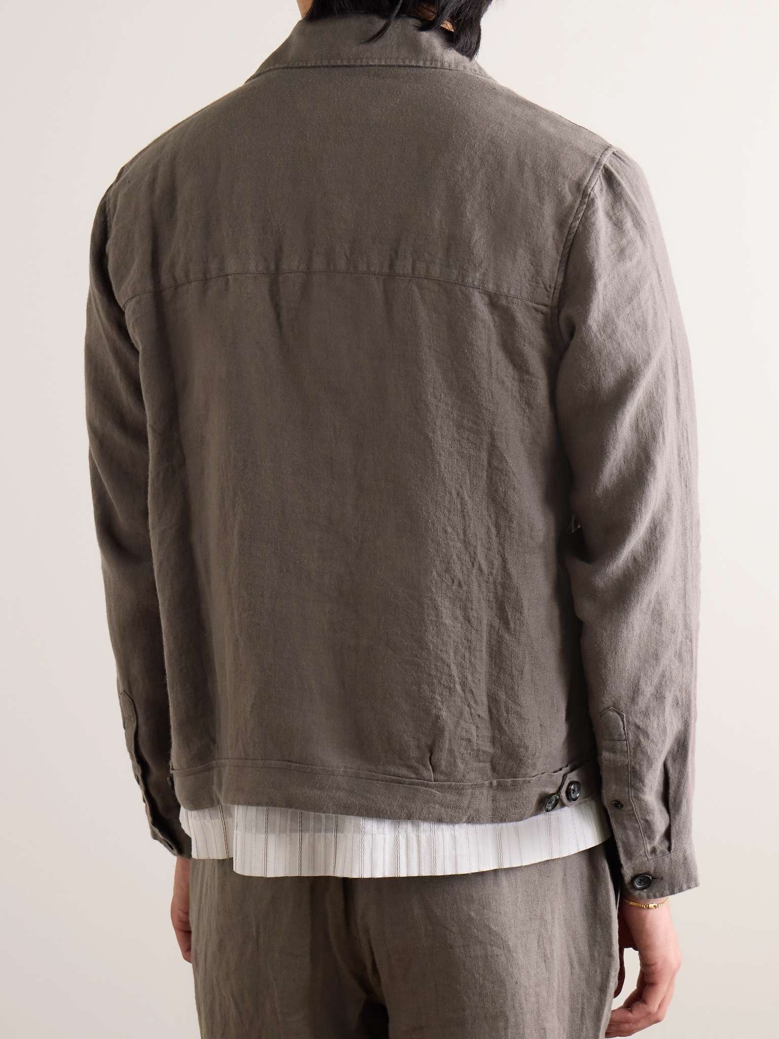 Milford Houndstooth Cotton and Linen-Blend Jacket - 3