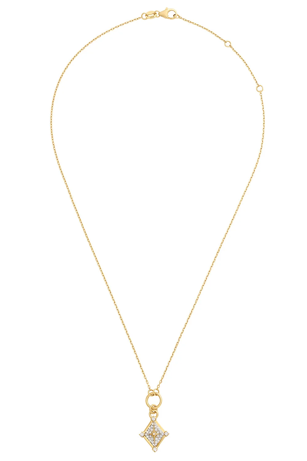 Diamond Pave Inner Light Thread Necklace - 1