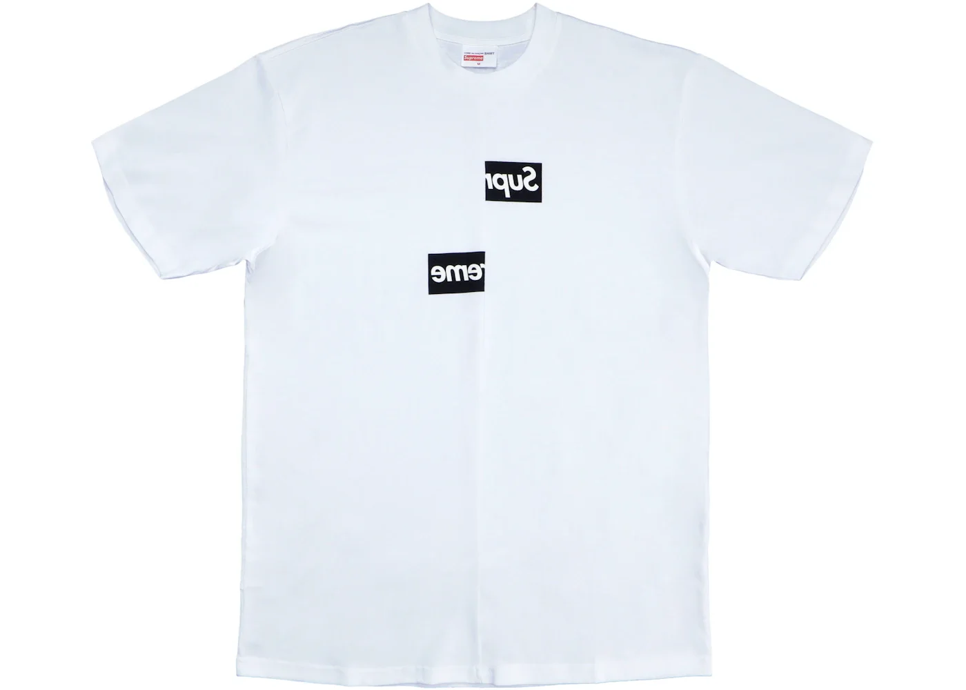 Supreme Comme des Garcons SHIRT Split Box Logo Tee White - 1