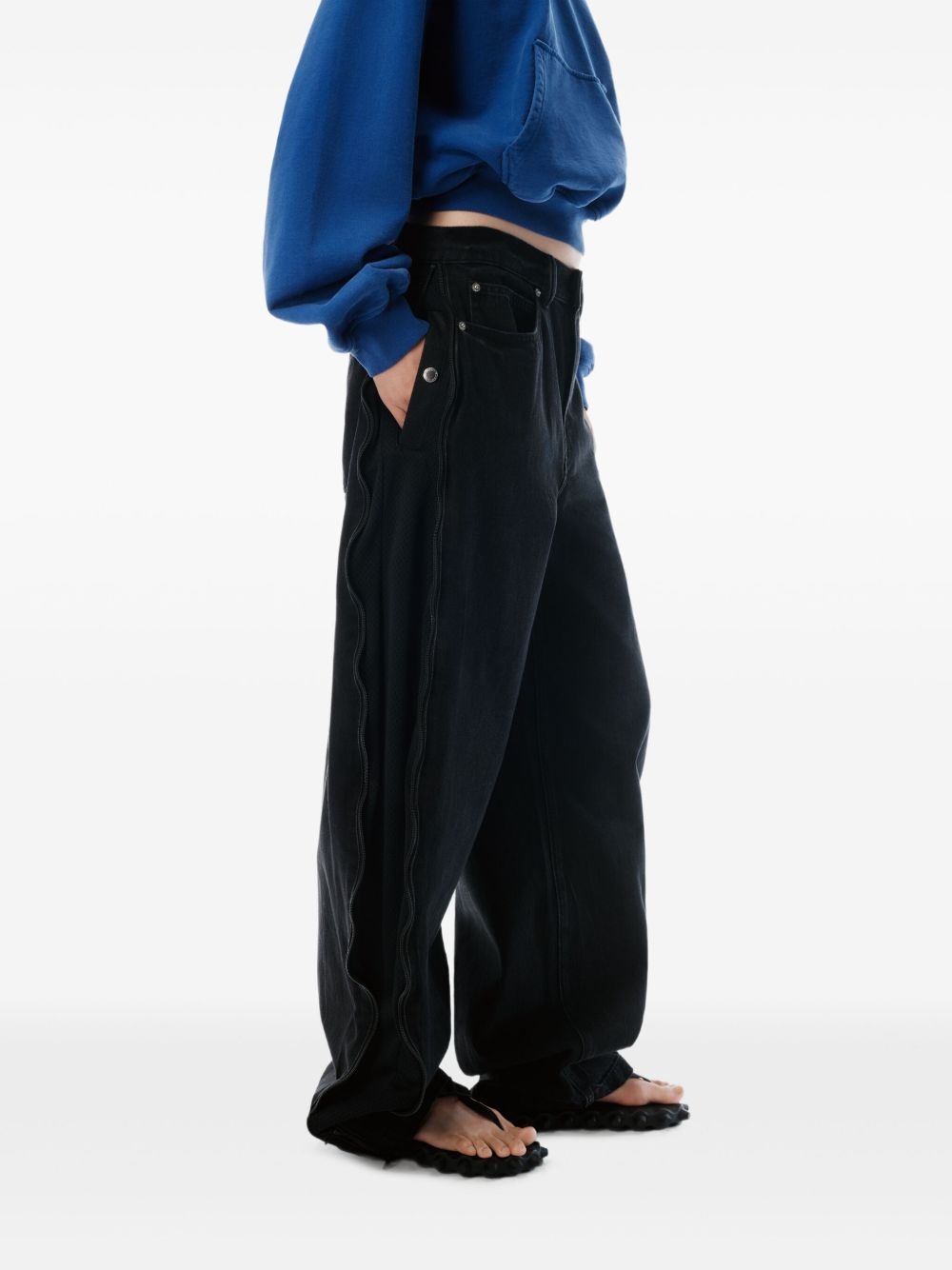 zip-detail jeans - 4