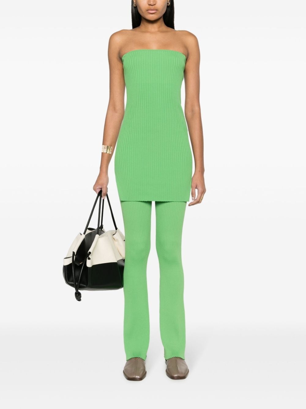 Cornelie ribbed-knit flared trousers - 2