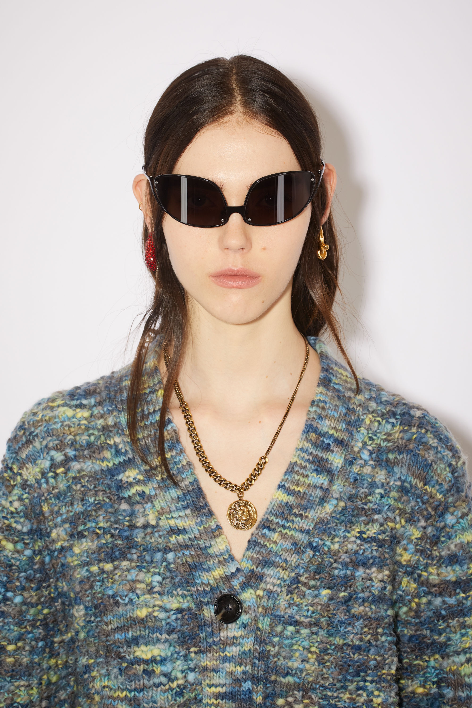 Button-up wool cardigan - Blue/multi - 5
