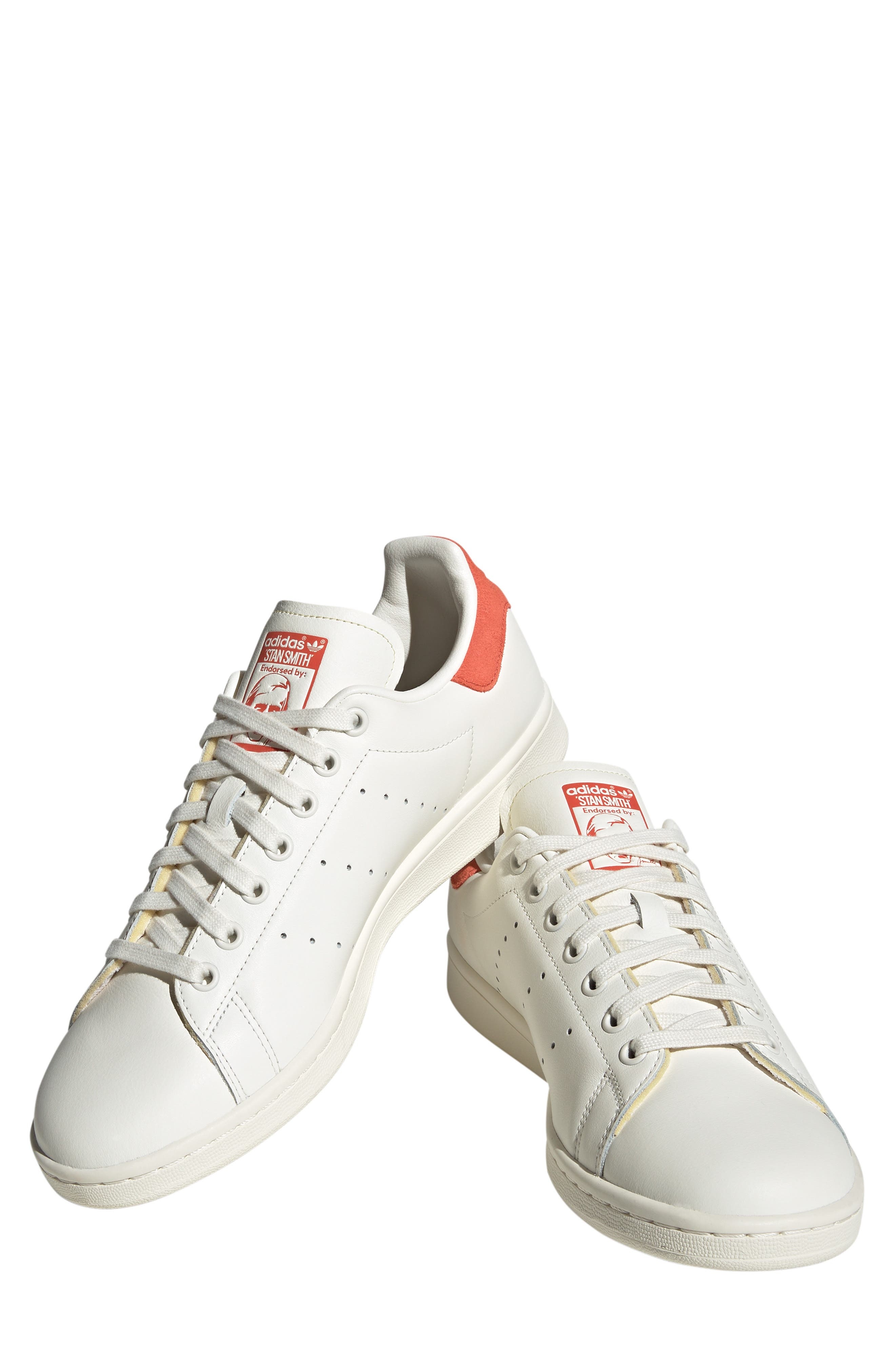 adidas Stan Smith Sneaker in White/Off White/Preloved Red at Nordstrom, Size 7 - 4