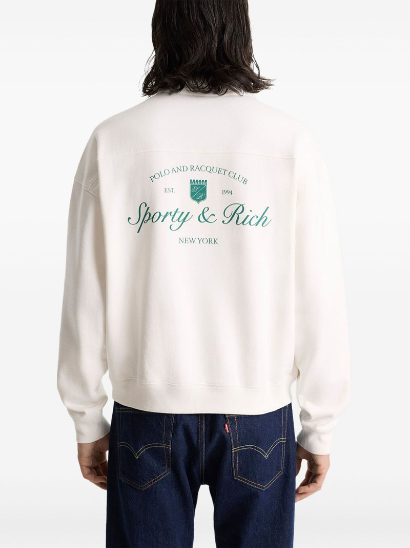 Sporty & Rich half-zip embroidered sweatshirt outlook