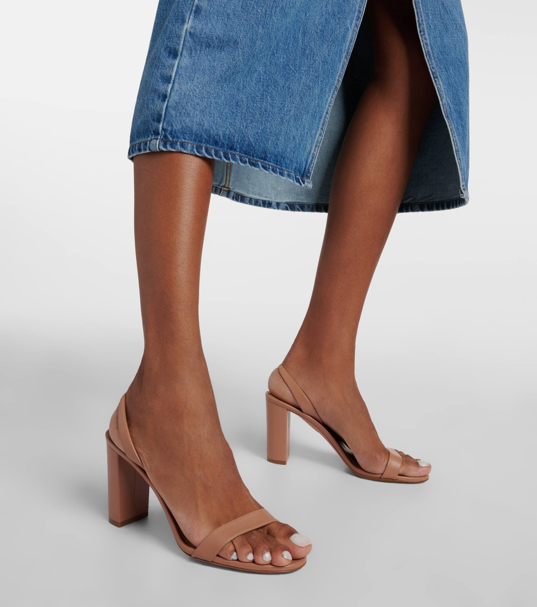 So Nude leather slingback sandals - 4