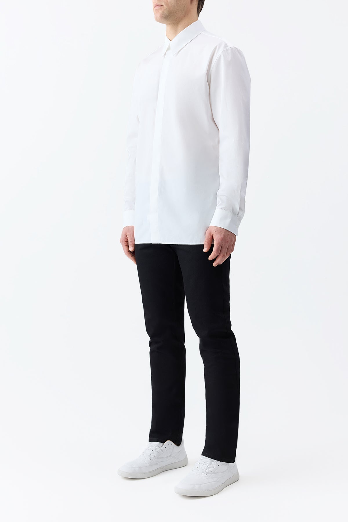 Nicolas Shirt in White Sea Island Cotton - 4