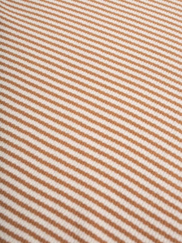 Jessy Striped Rib LS T-Shirt Brown/Offwhite Multi - 4
