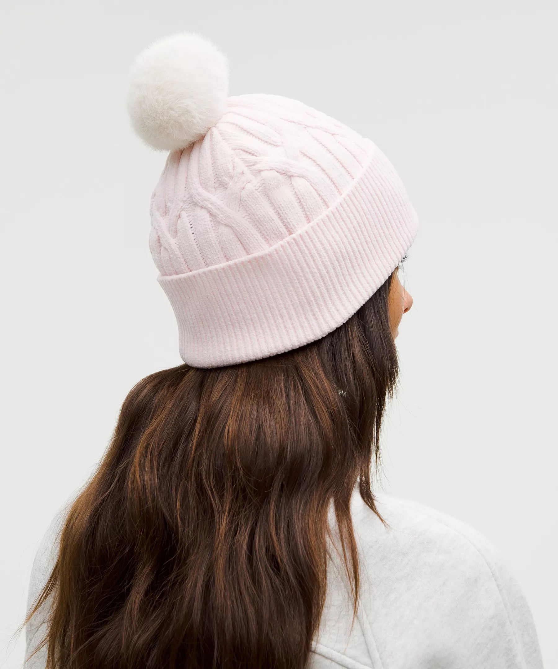 Women's Cable-Knit Pom-Pom Beanie - 3