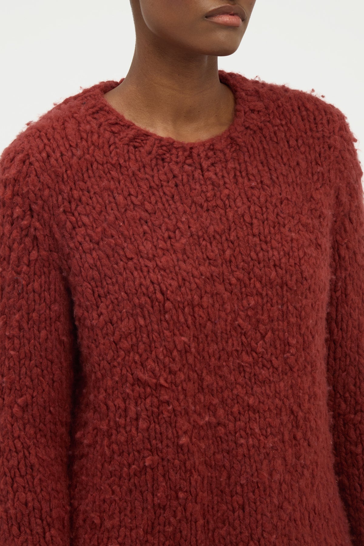Lawrence Knit Sweater in Burnt Sienna Welfat Cashmere - 5