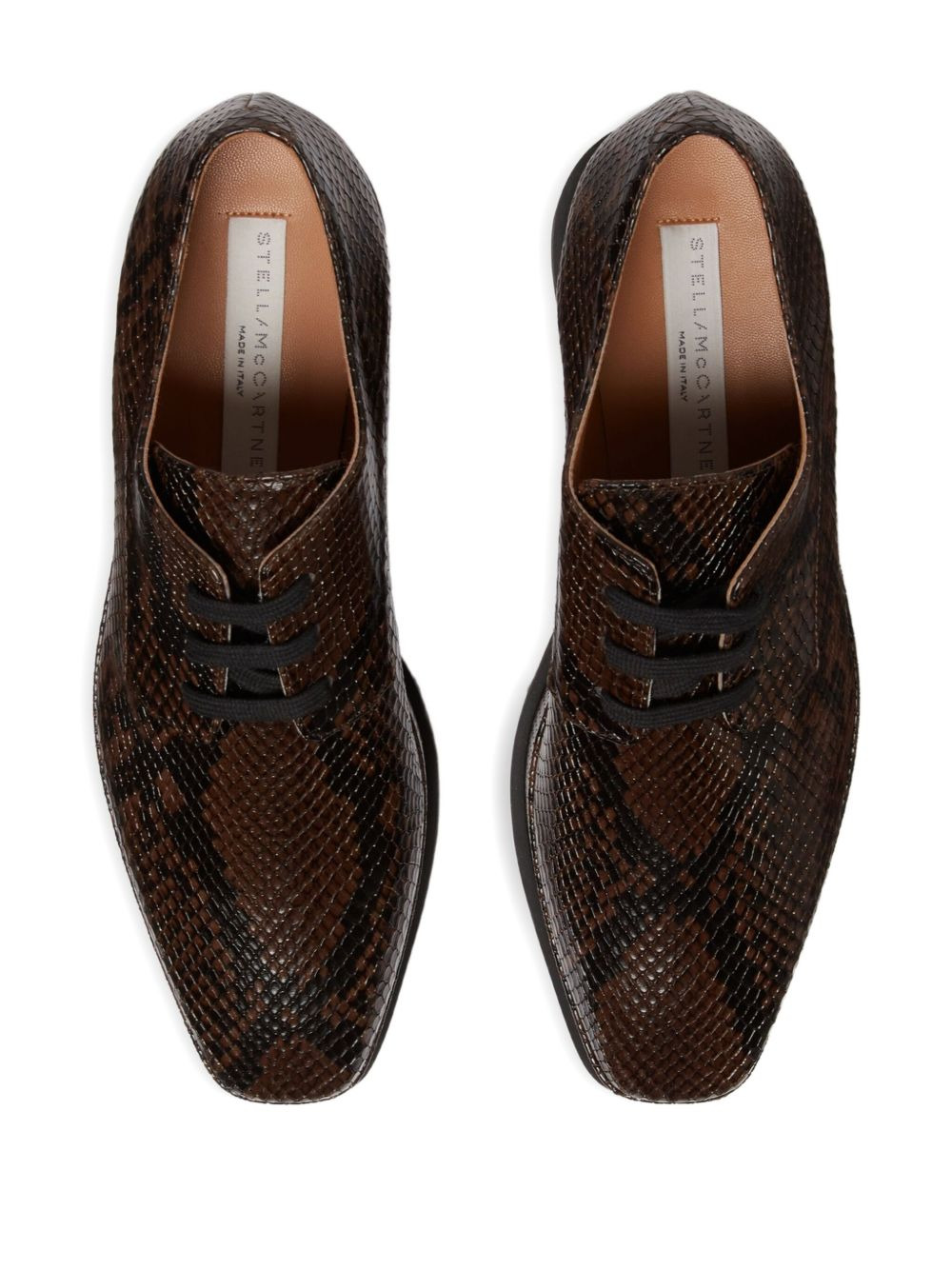 80mm Elyse snakeskin-effect platform derby shoes - 4