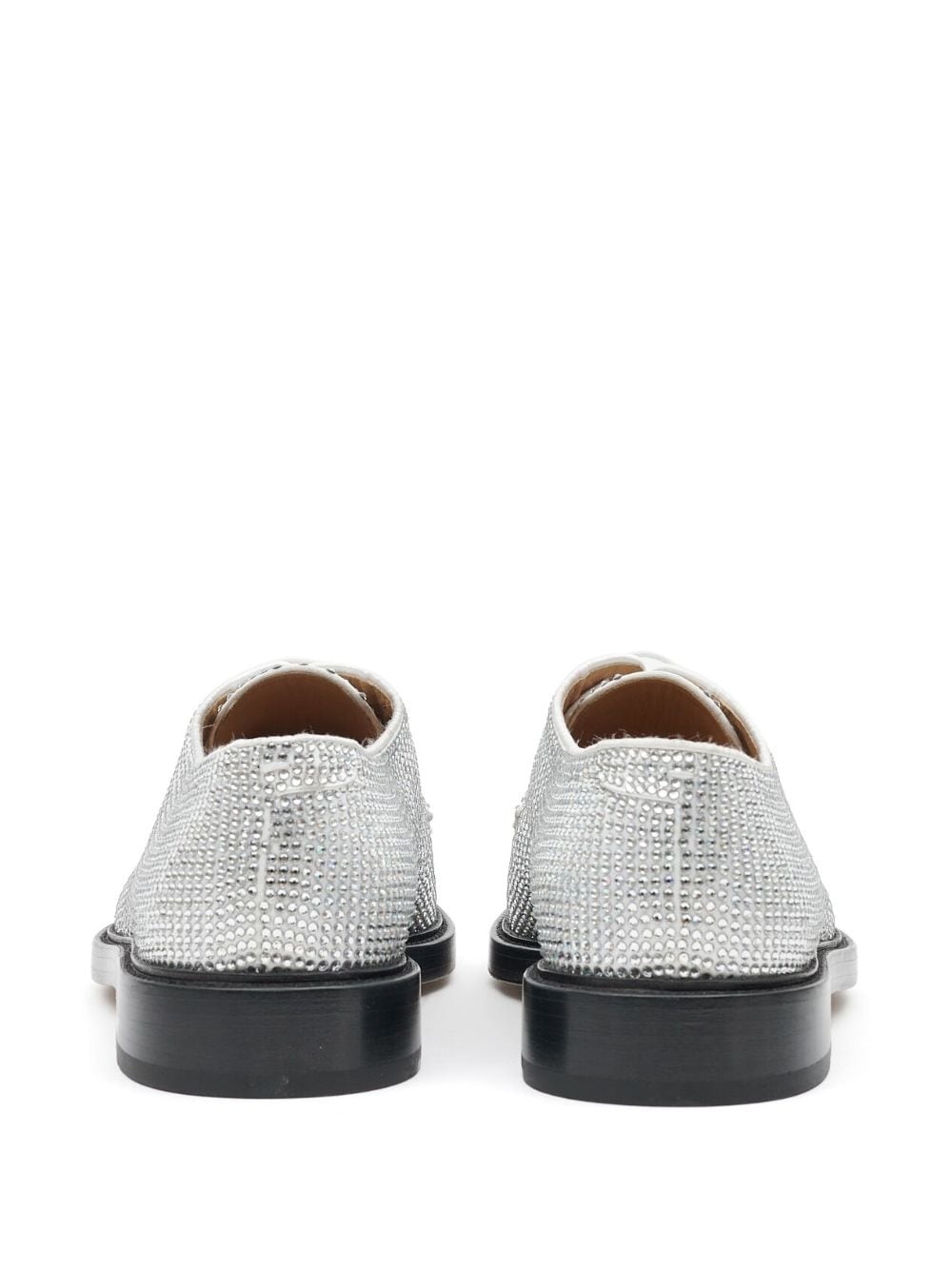 rhinestone-embellished lace-up shoes - 3