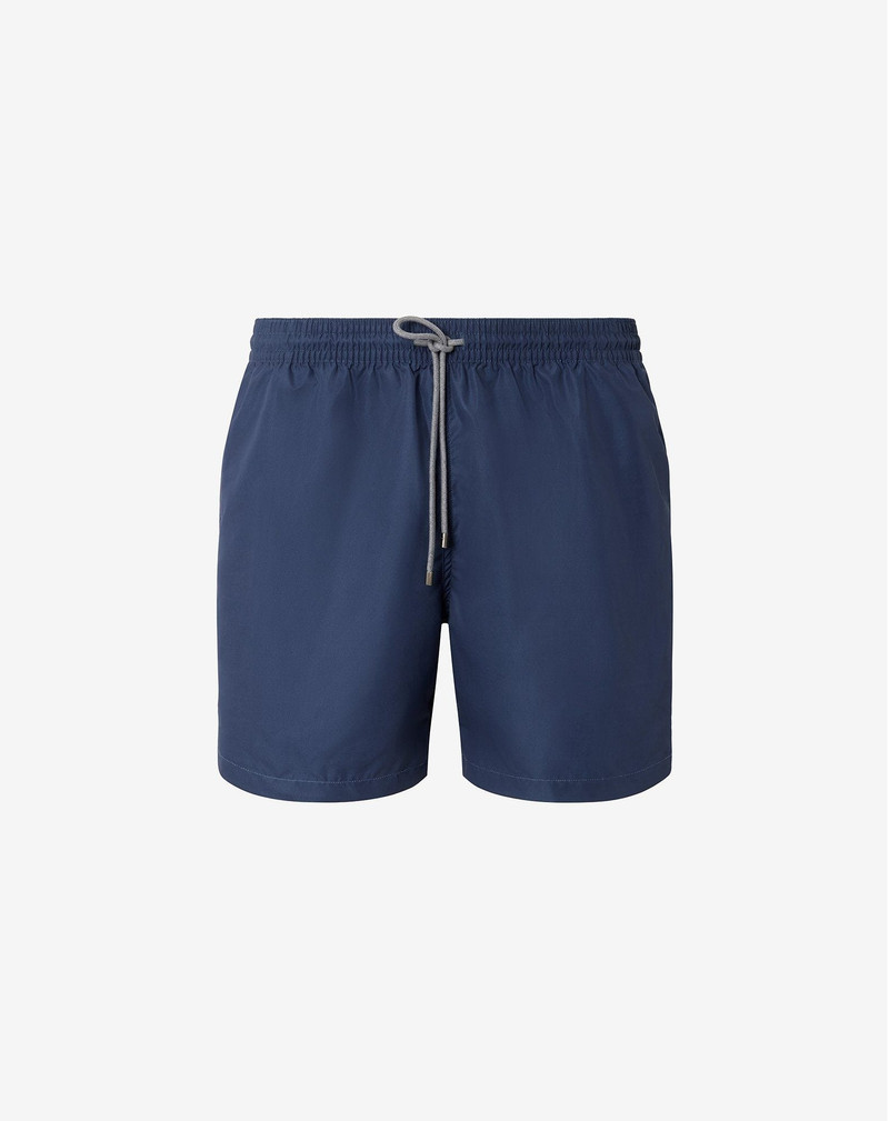 Denim blue short swim shorts 1