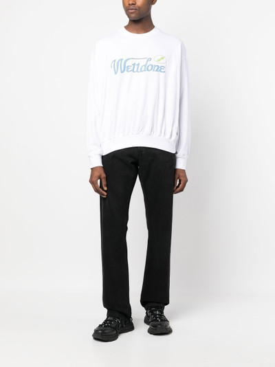 We11done logo-print cotton sweatshirt outlook