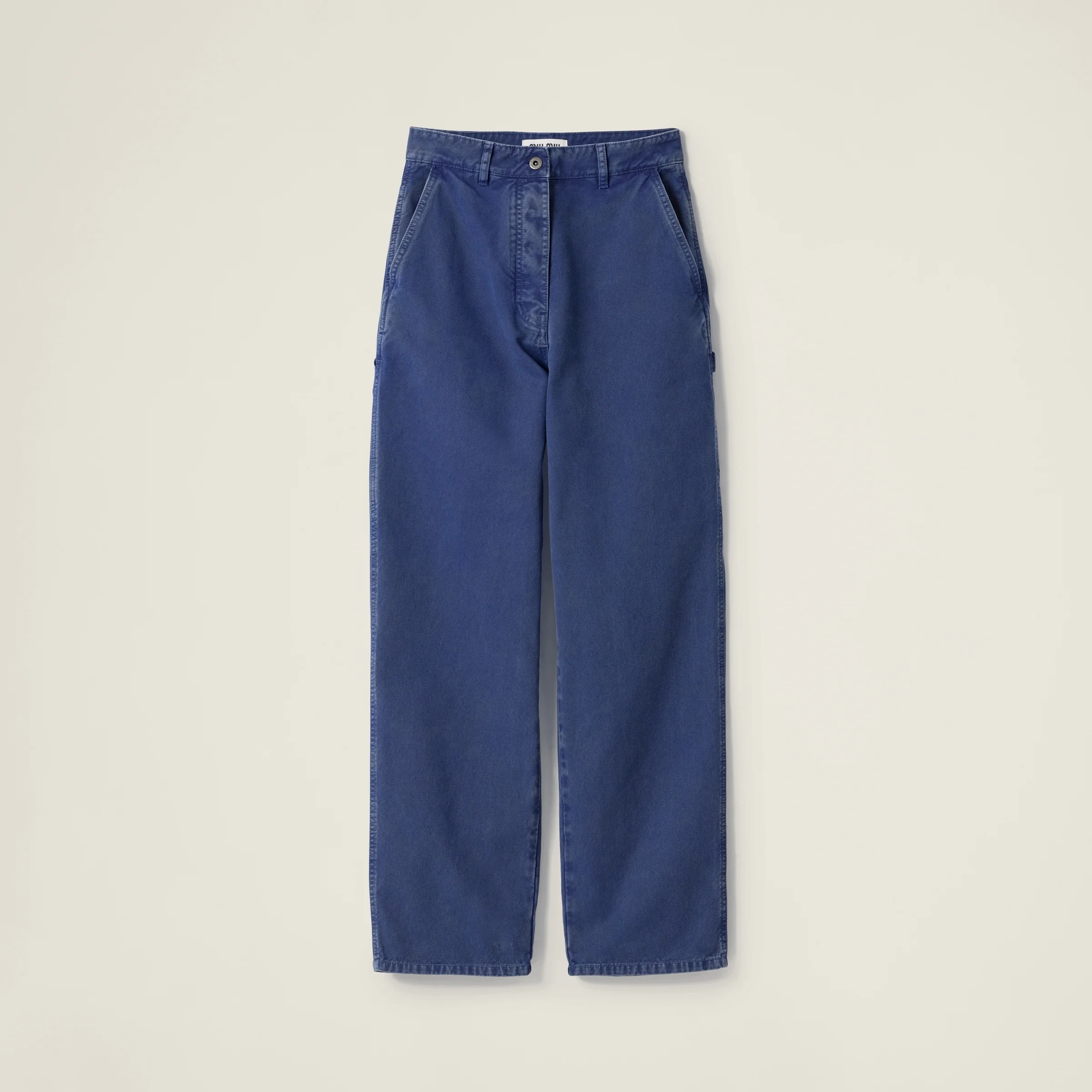 Garment-dyed gabardine pants - 1