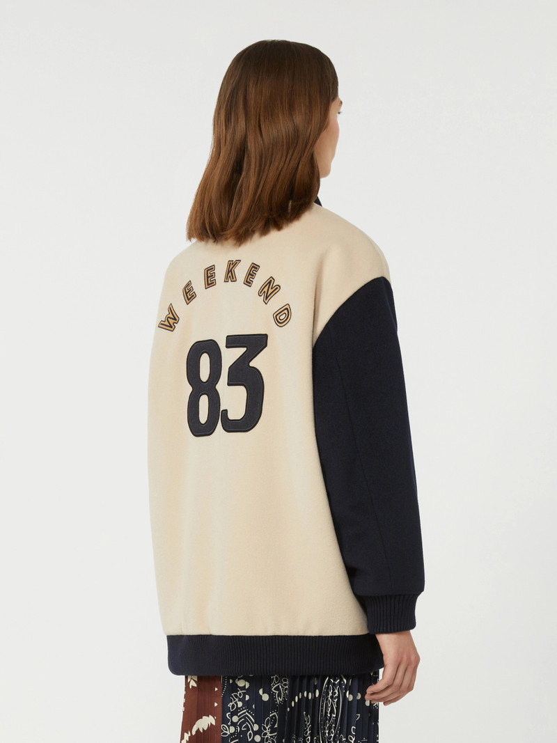 ELLISSE Double-faced wool bomber jacket - SAND 4