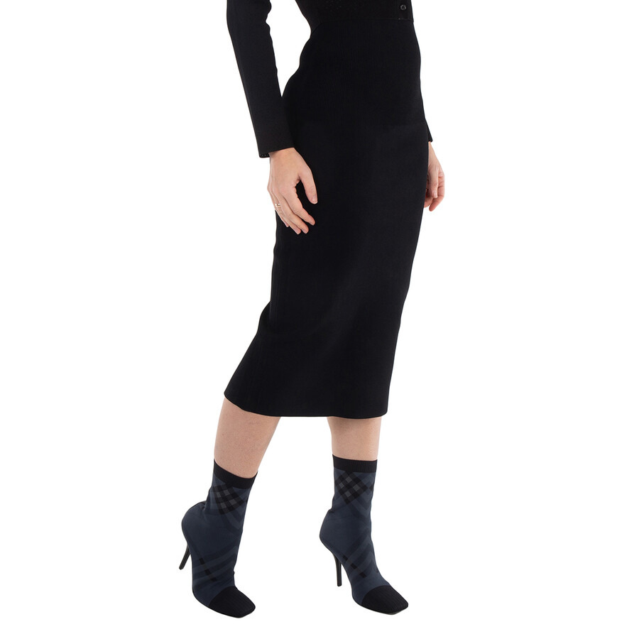 Victoria Beckham Ribbed Body Fitted Pencil Skirt - 3