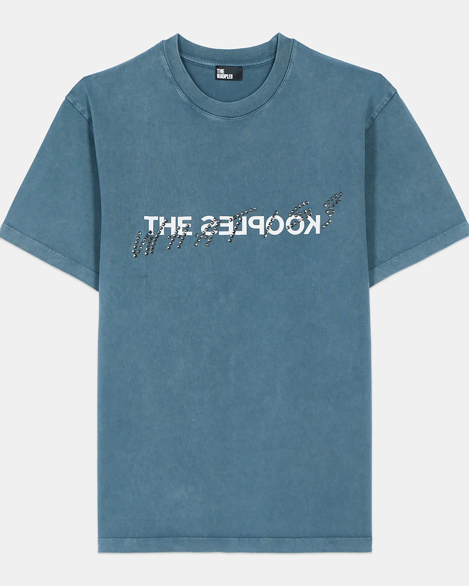 BLUE WHAT IS T-SHIRT WITH STUDS - 1