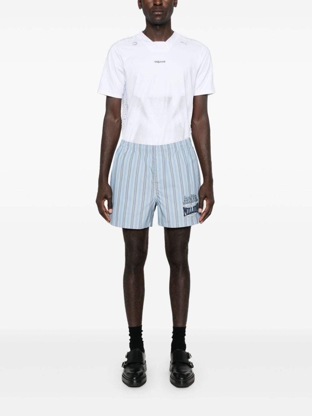 x Tommy Jeans logo-print striped shorts - 2