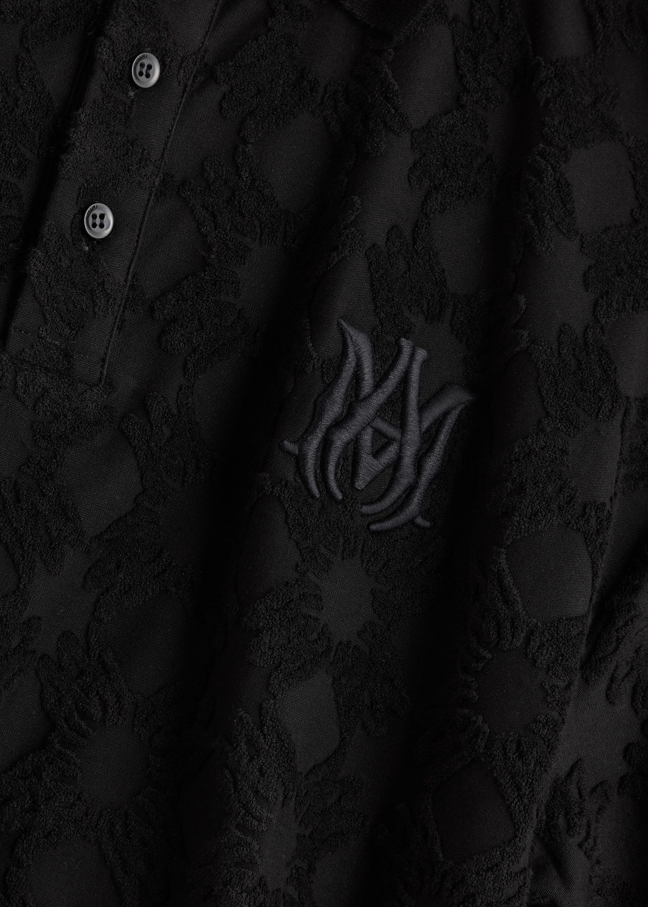 Amiri Ma Quad Jacquard Towelling Cotton-blend Polo Shirt - 5