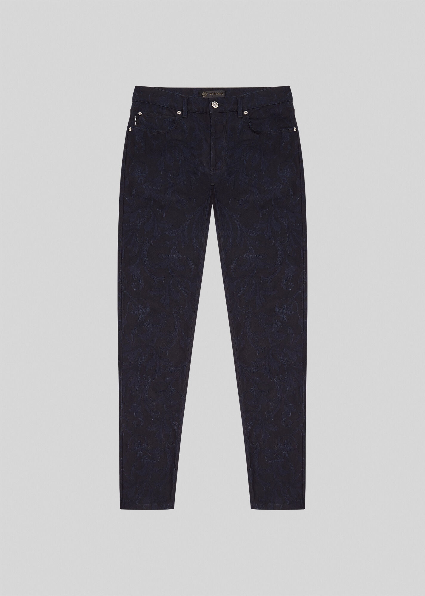 Barocco Pattern Jacquard Jeans - 1