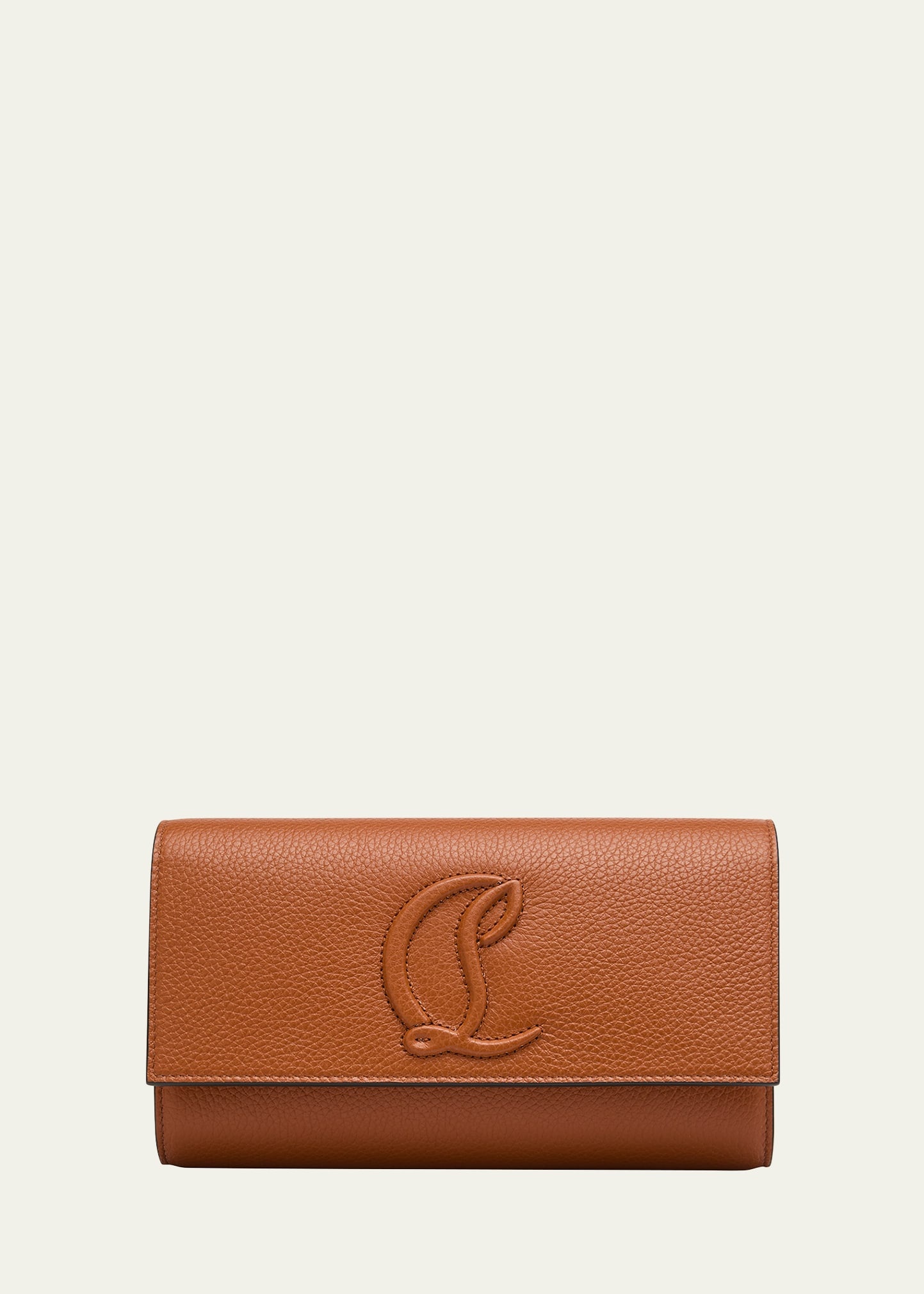 【Christian Louboutin】 Logo leather wallet on chain Logo leather wallet on chain in black - Christian Louboutin