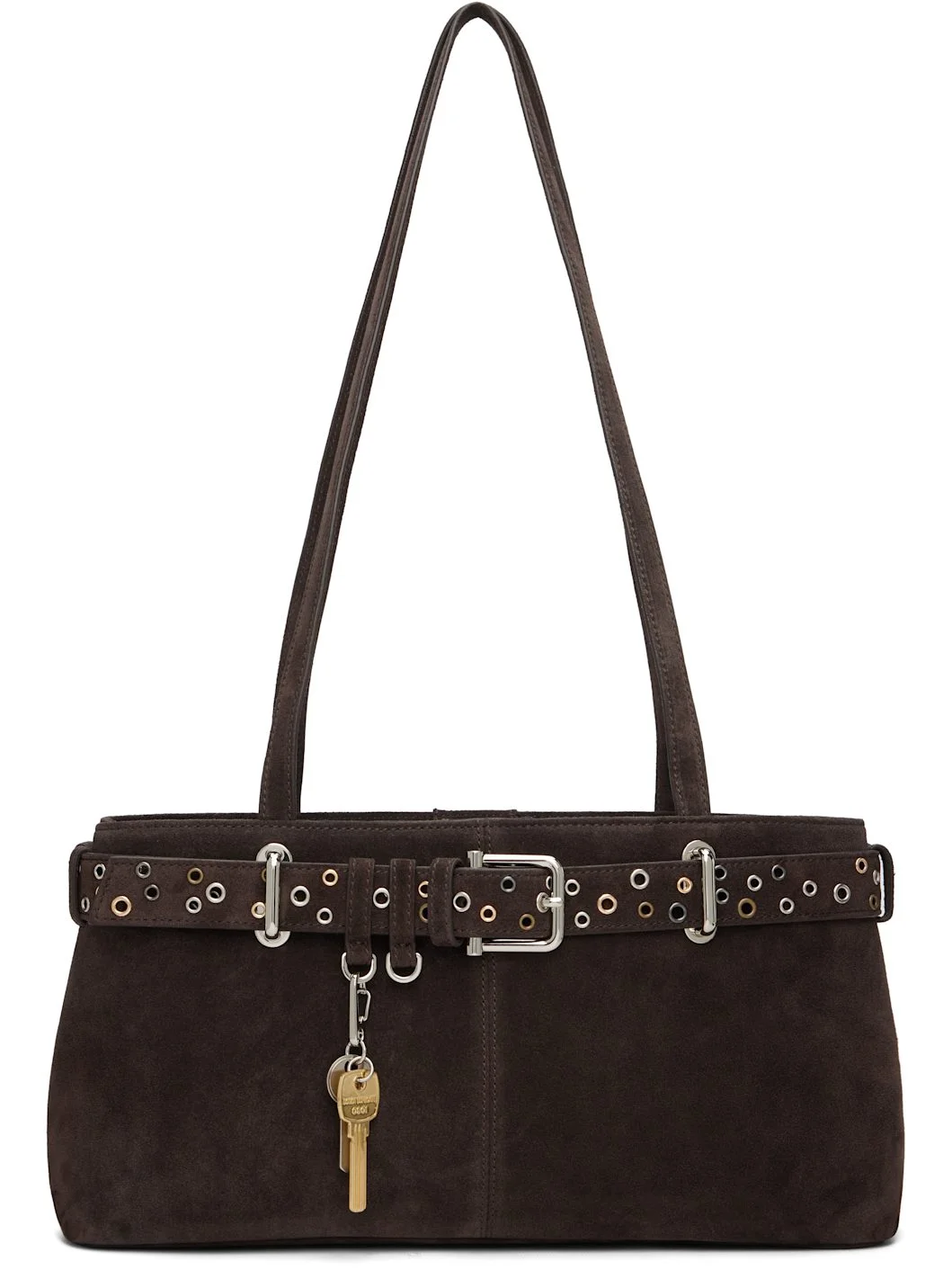 Brown Shoulder Brocle Bag - 1