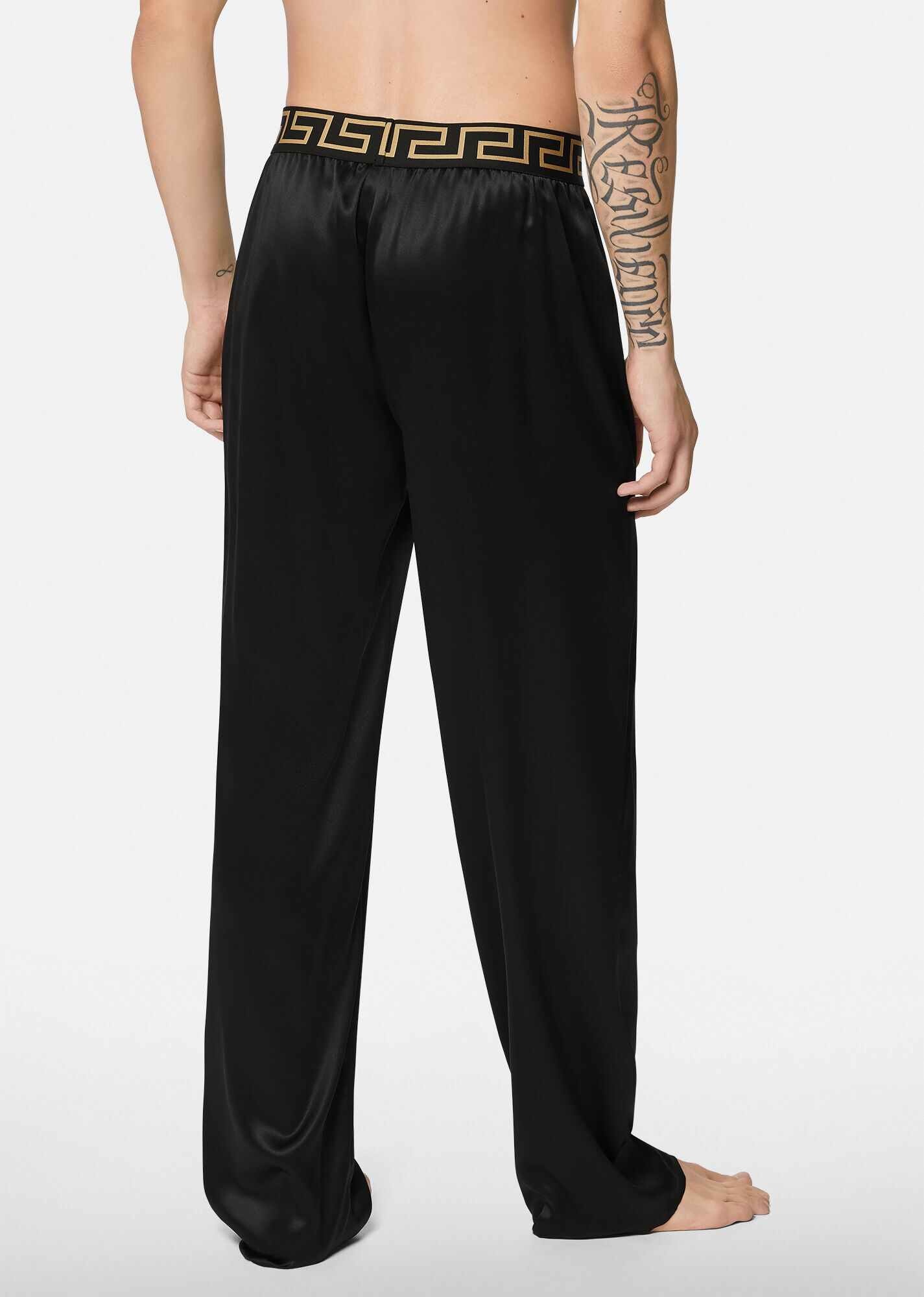 Greca Border Silk Pyjama Trousers - 3