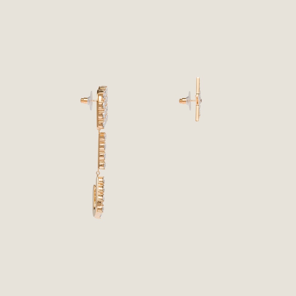Pendant earrings with crystals - 3