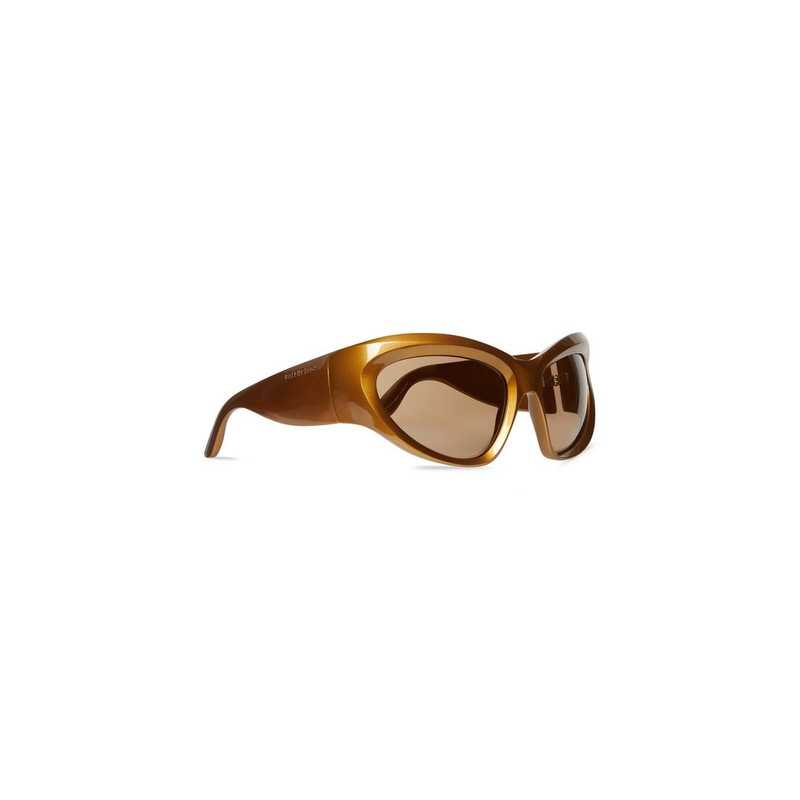 BALENCIAGA Wrap D-frame Sunglasses in Gold outlook