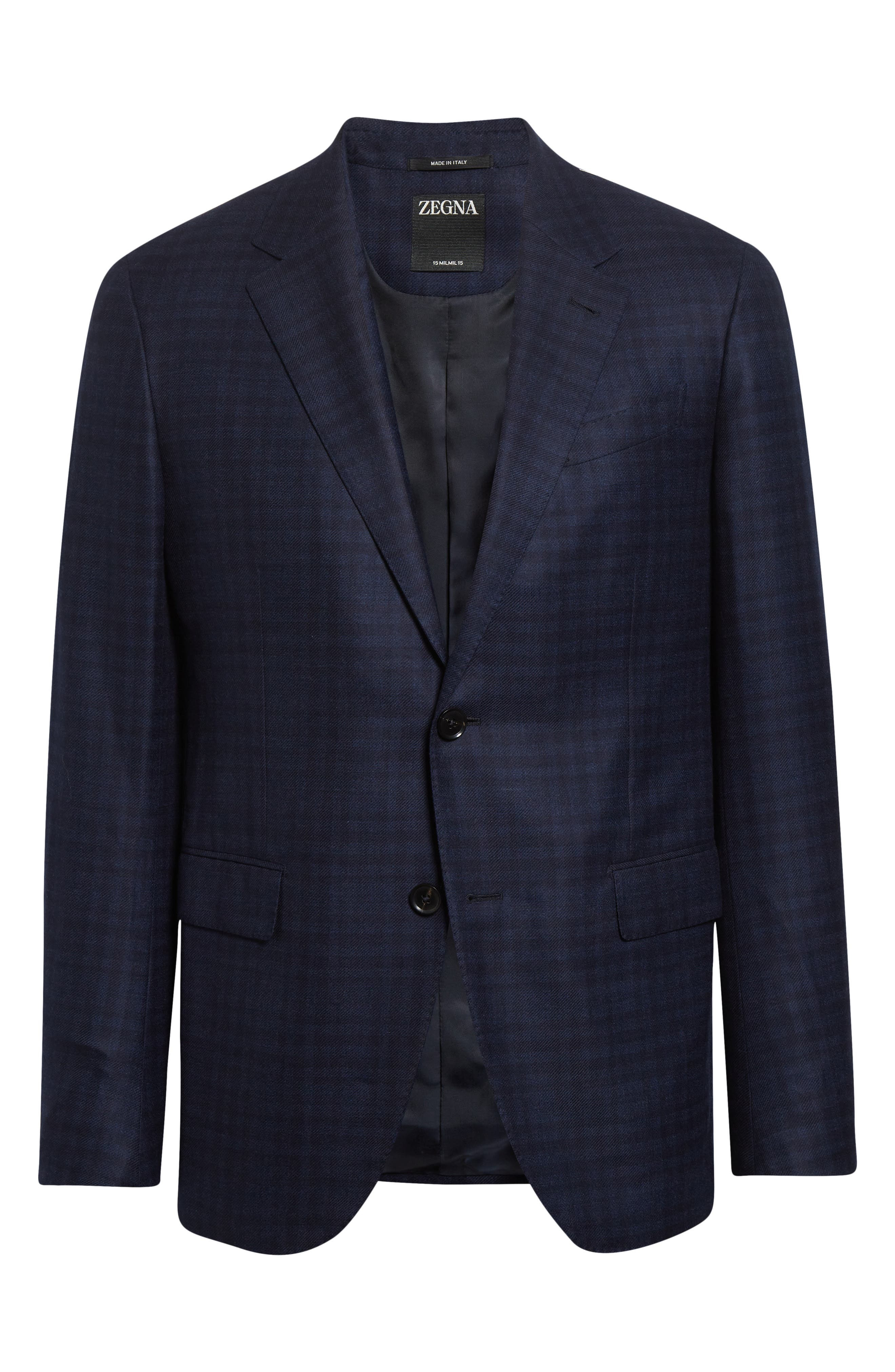 ZEGNA 15Milmil15 Microcheck Wool Sport Coat in Dark Blue at Nordstrom - 6