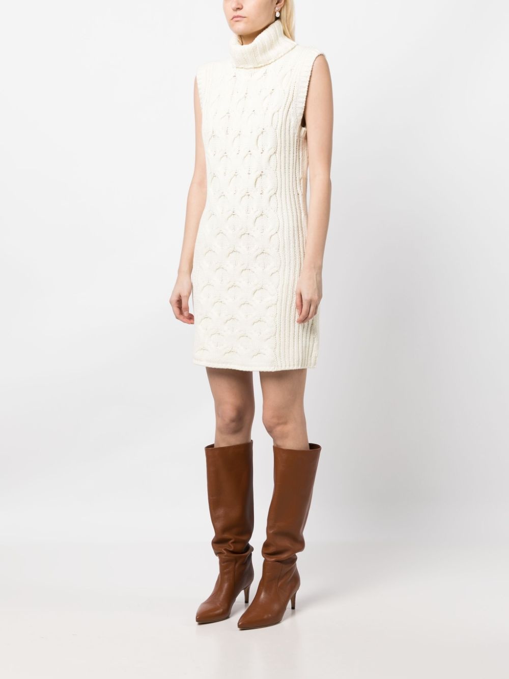 Mod cable-knit sleeveless dress - 3