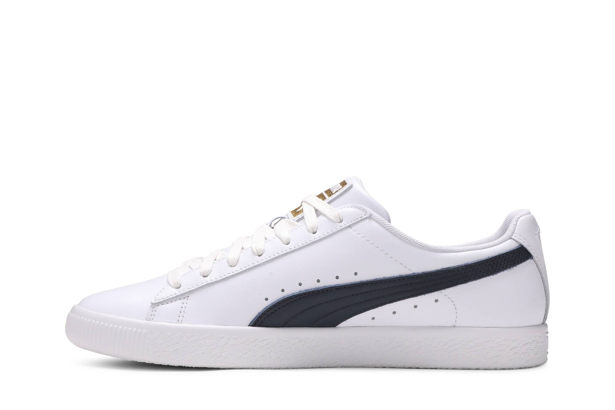 Clyde Core Leather Foil 'White Navy' - 3