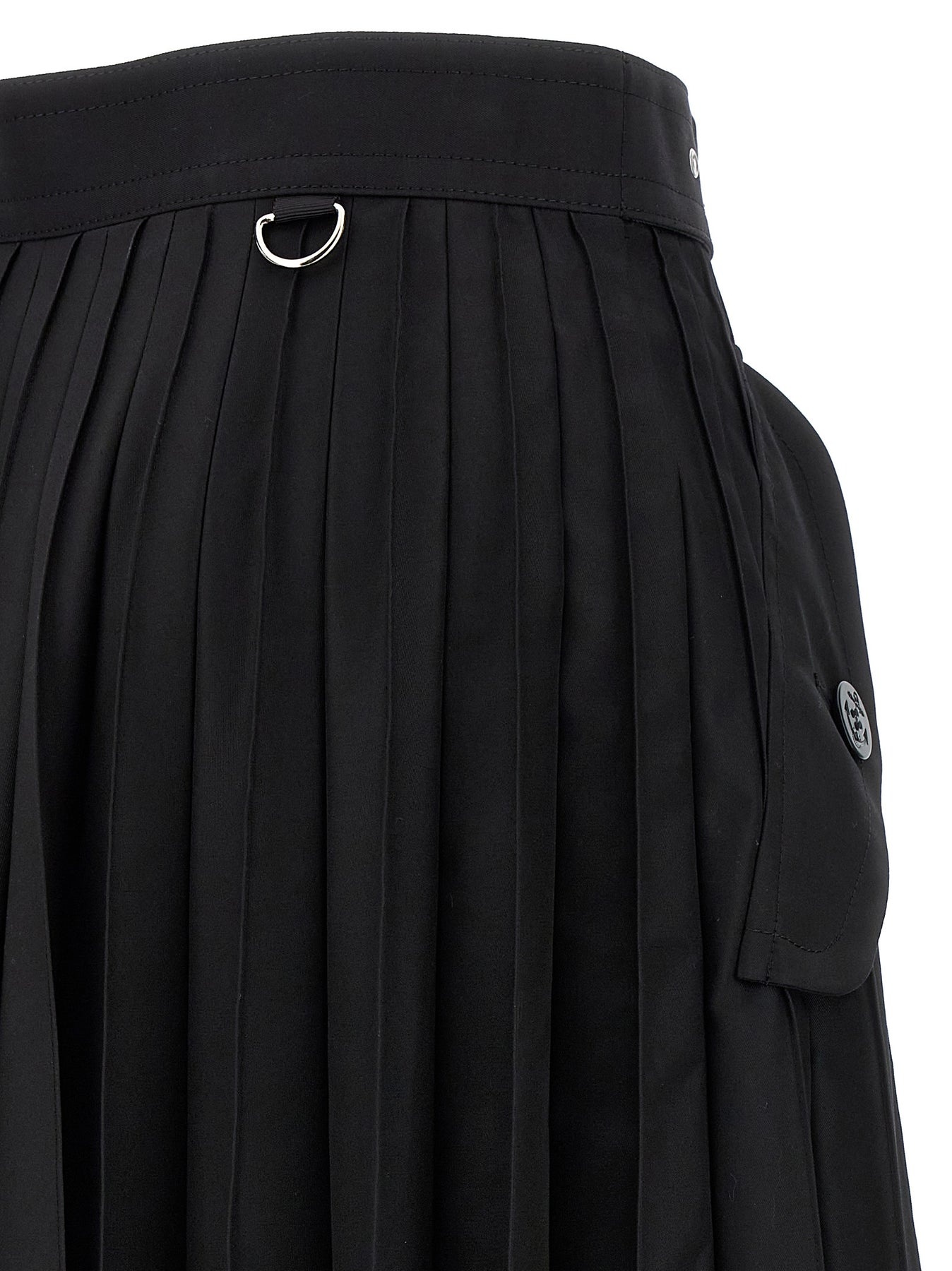 Long Pleated Skirt Skirts Black - 4