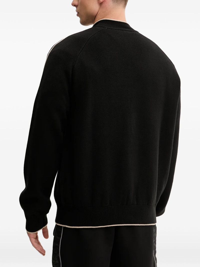 zip-up striped cardigan 3