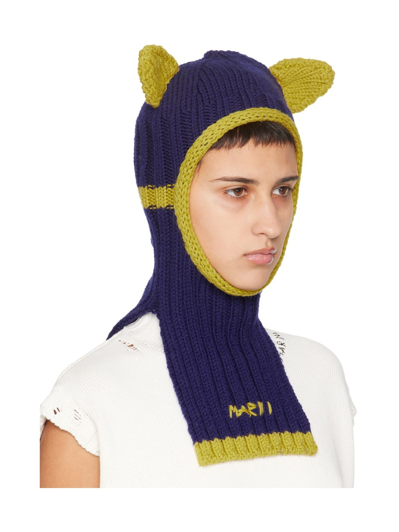 Marni Navy Ear Balaclava outlook