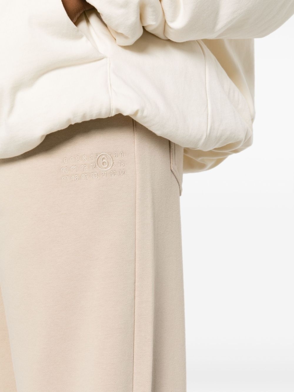 signature numbers-motif wide-leg trousers - 5