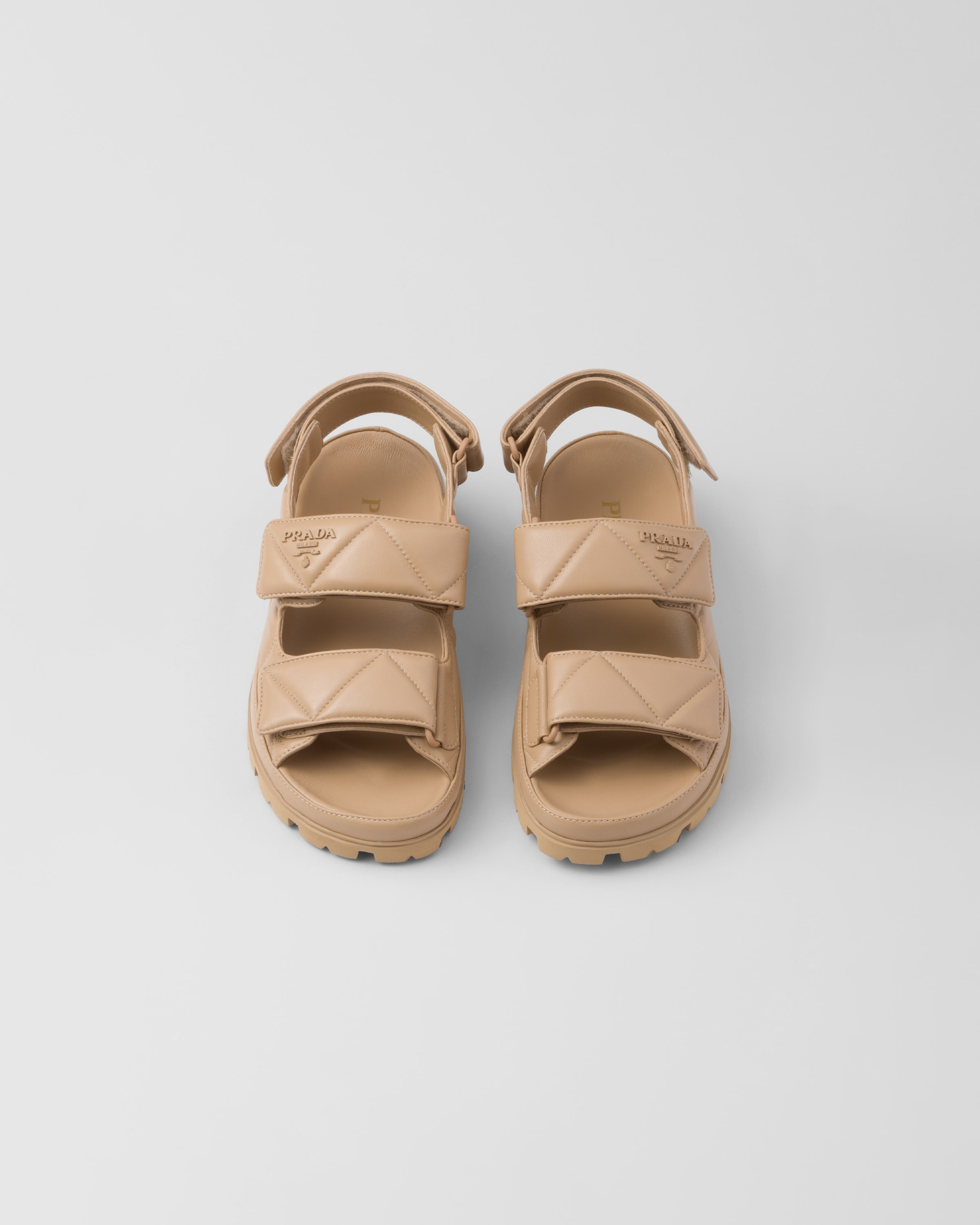 Padded nappa leather sandals - 3