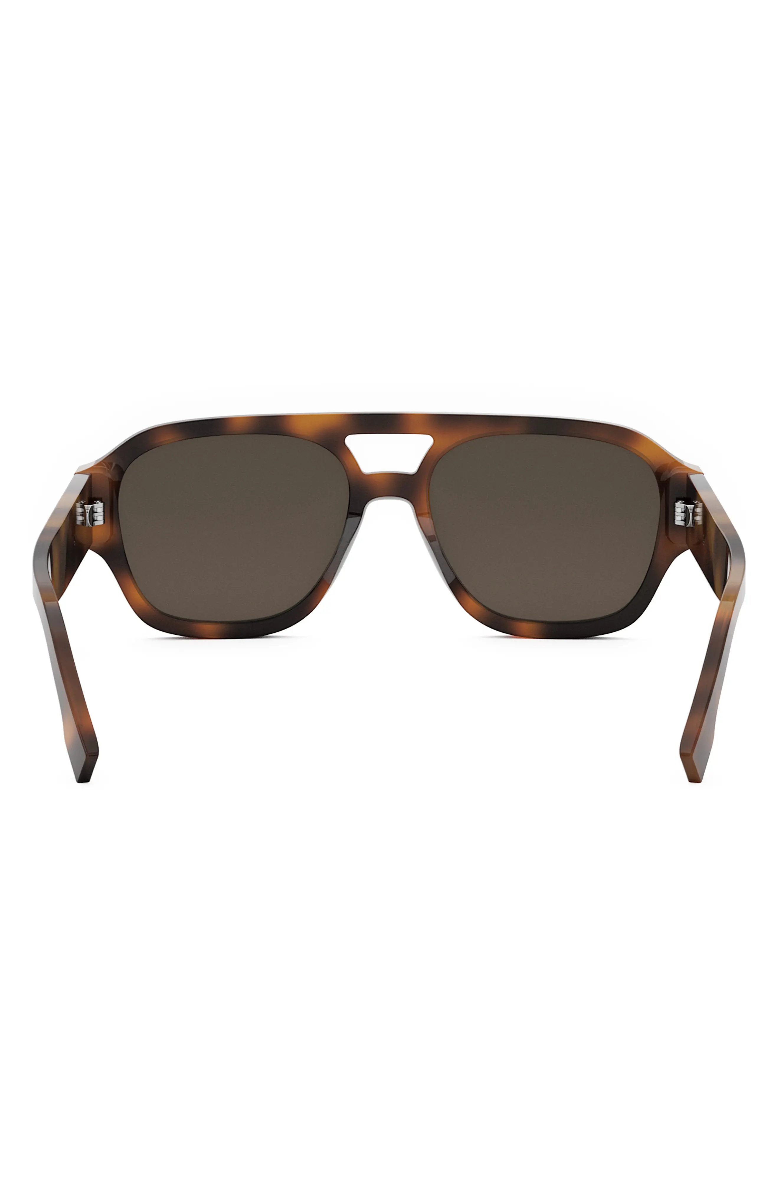 'Fendigraphy 55mm Geometric Sunglasses in Blonde Havana /Brown - 6