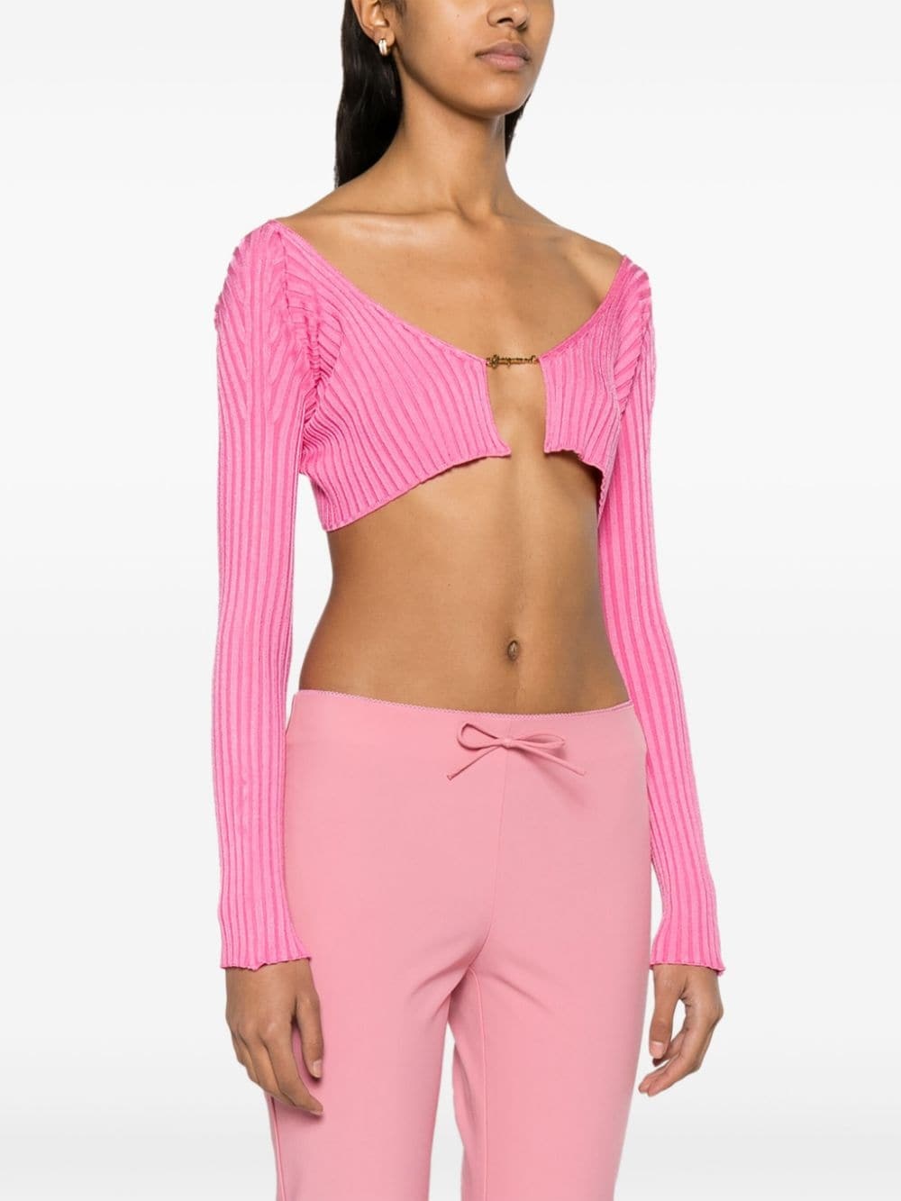 La Maille ribbed shrug cardigan - 3