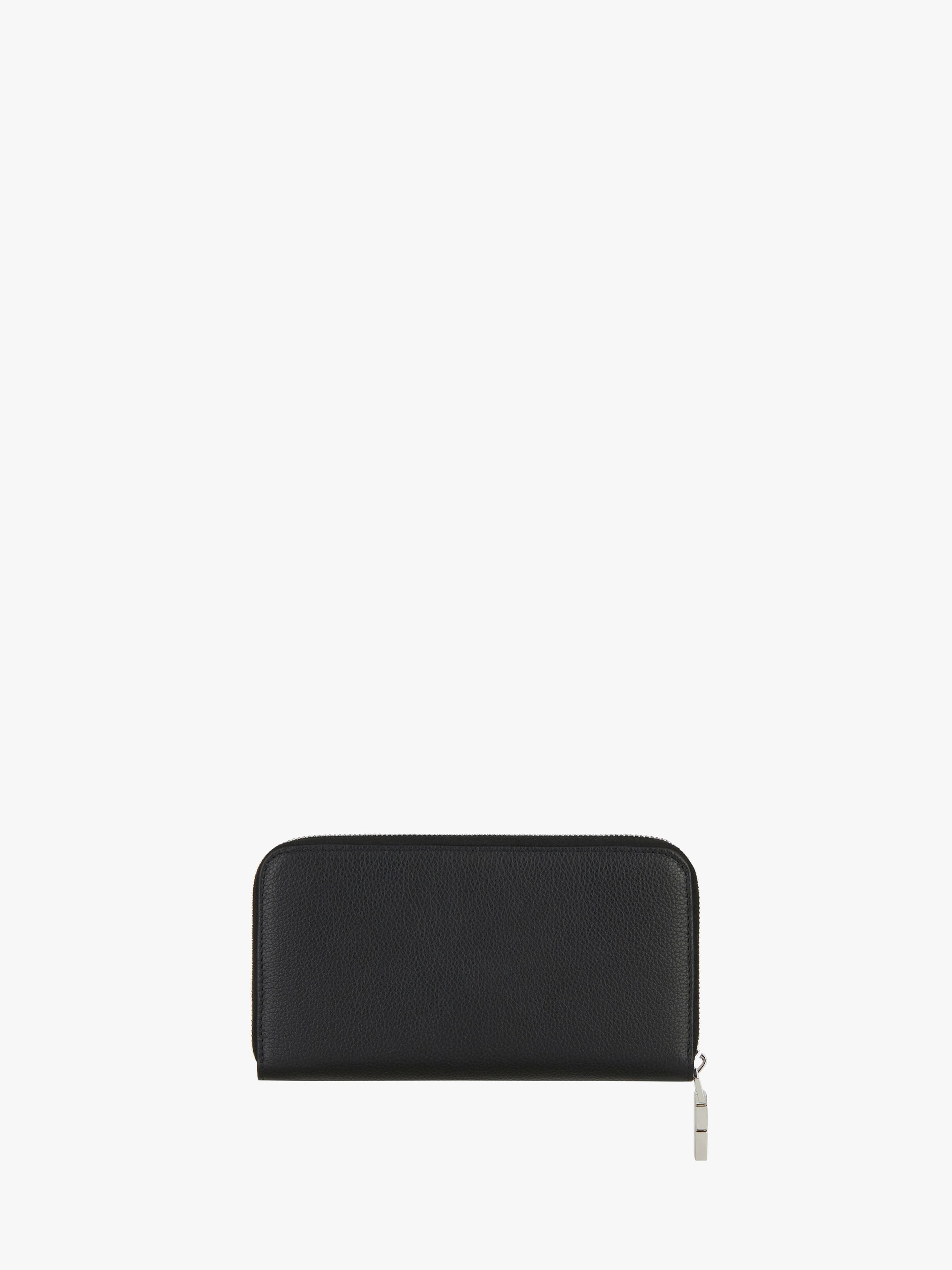 4G LONG ZIPPED WALLET IN GRAINED LEATHER - 4