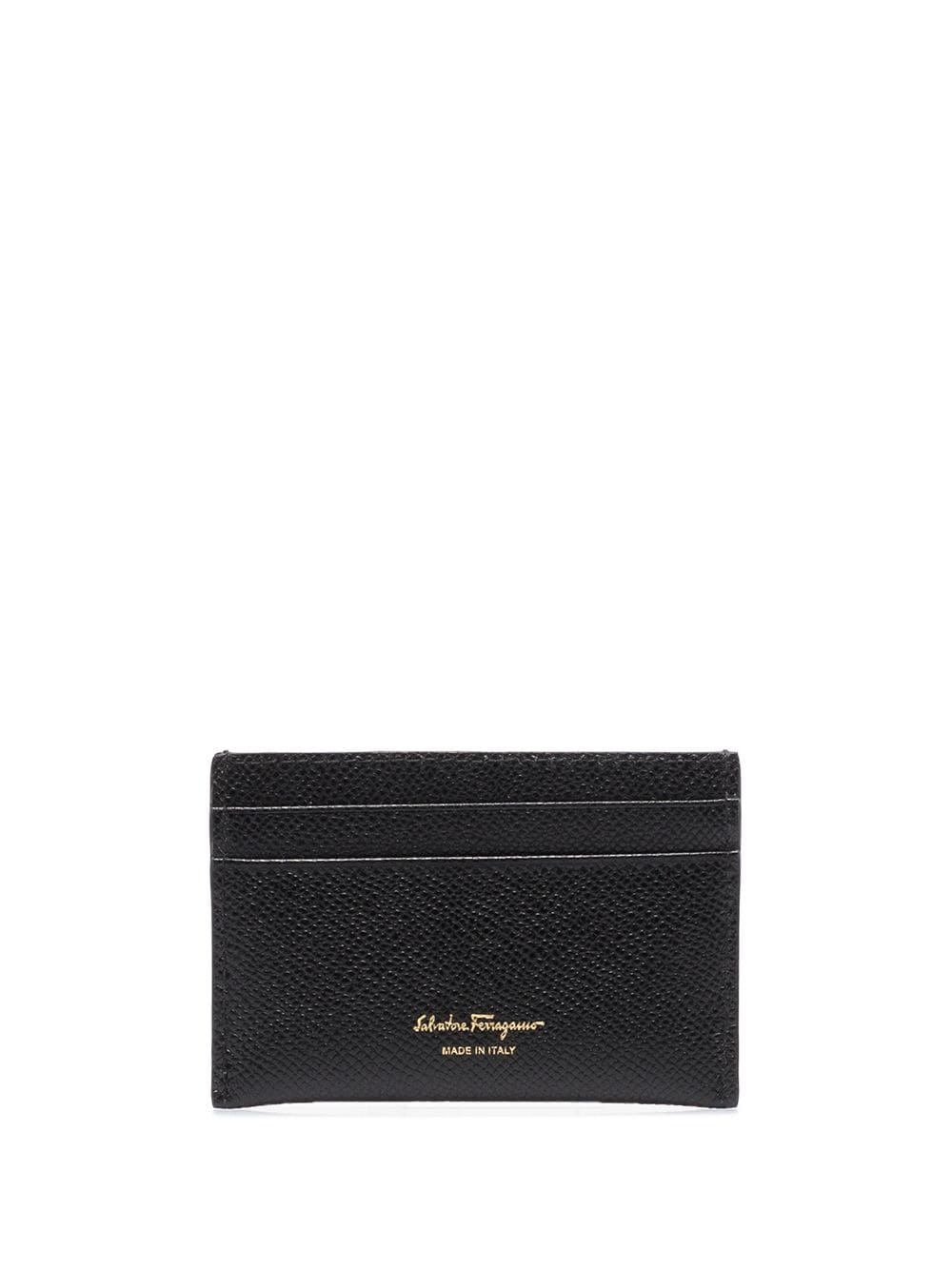 Gancini leather card case - 2