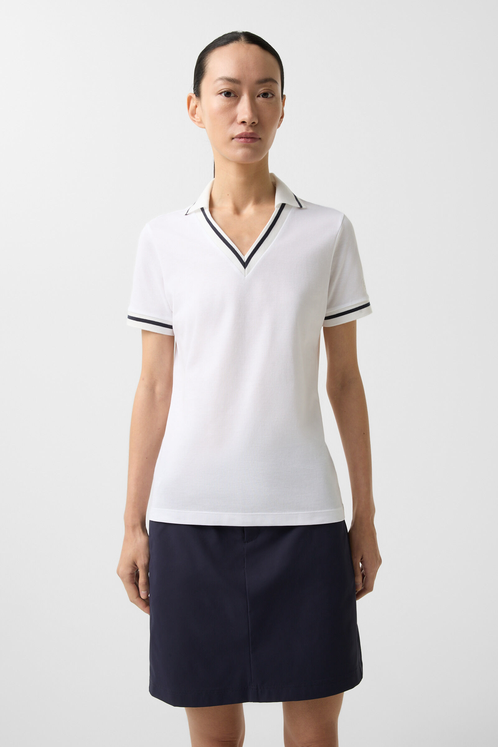 Lydia functional short-sleeved top in Off-White - 2