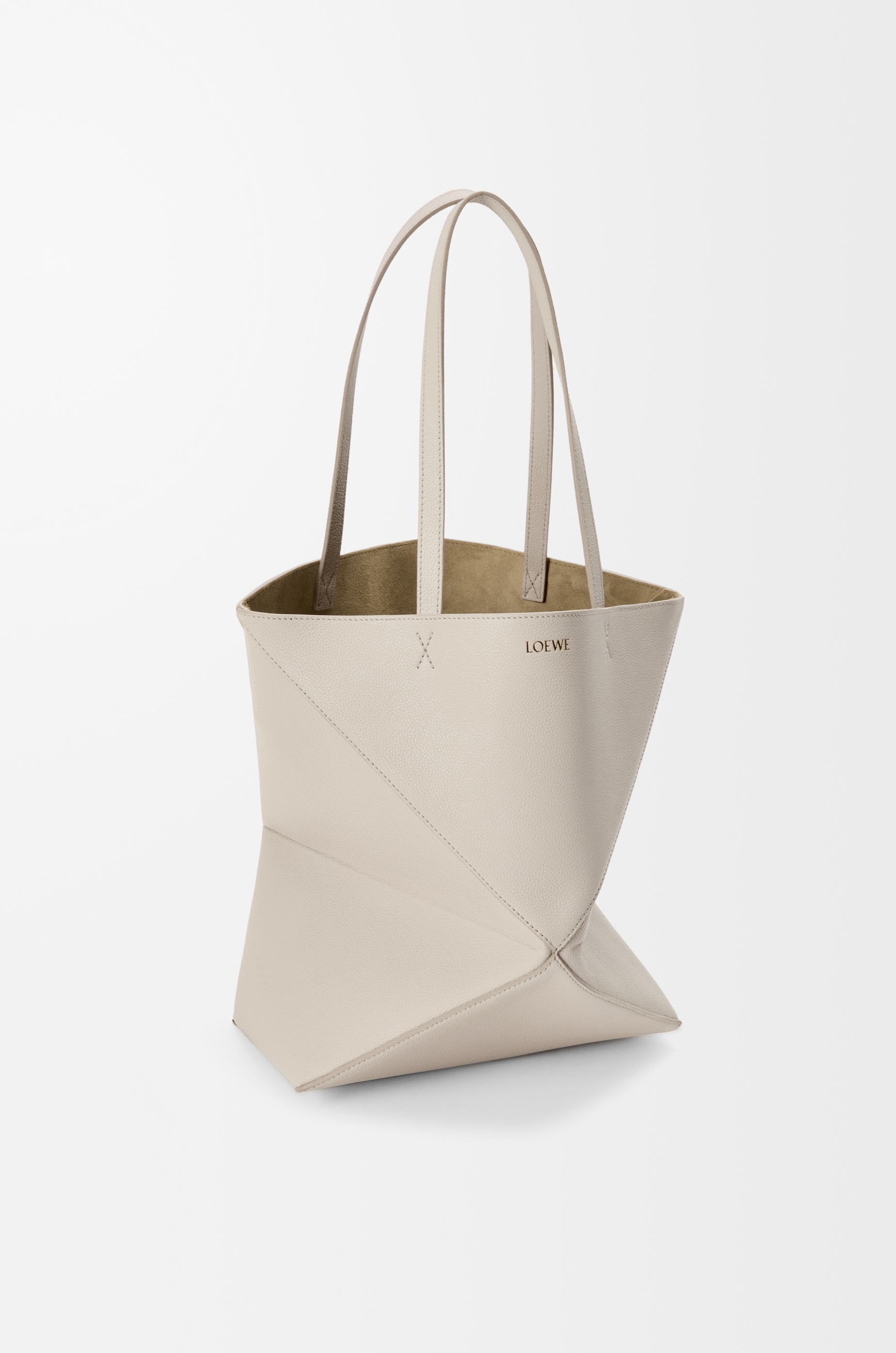 Medium Puzzle Fold tote in soft grained calfskin - 4