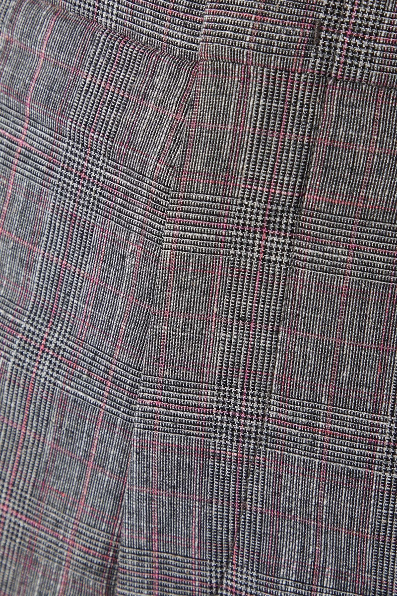 Olympe checked woven straight-leg pants 5