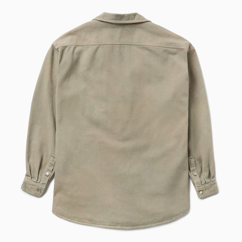 1989 STUDIO - 1989 STUDIO Light brown denim overshirt - 2