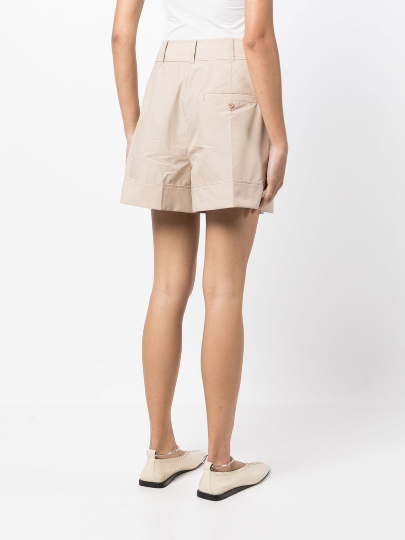 pleat-detailing belted shorts 4